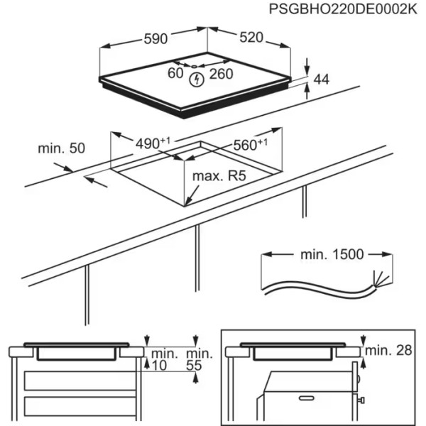 Taque de cuisson induction AEG TO64IA0FFB detail 3