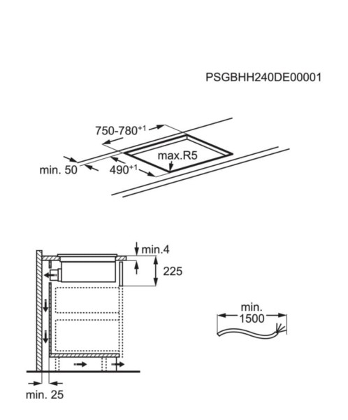 Taque de cuisson avec hotte intégrée AEG KCC83480I detail 3