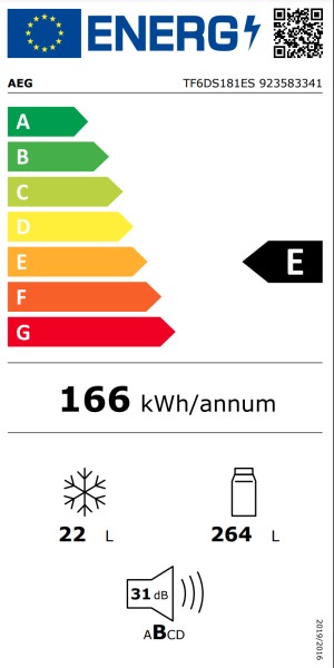 Koelkast inbouw 176-179cm hoog AEG TF6DS181ES detail 4