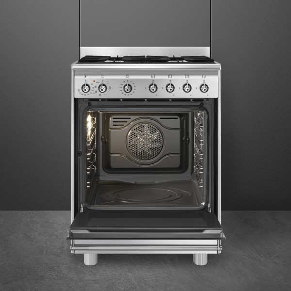 Cuisinière avec taque de cuisson au gaz Smeg SX61GM detail 1