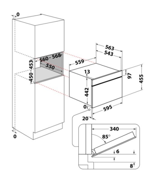 Four air pulsé/multifonction Whirlpool WCC54PMSBA detail 5