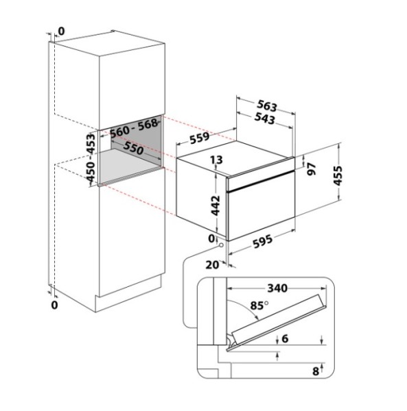 Multifunctie oven Whirlpool WCC58HMSXA detail 5