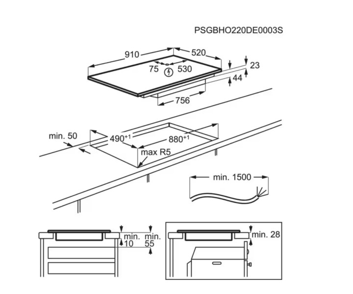 Taque de cuisson induction AEG TK95II08FB detail 1