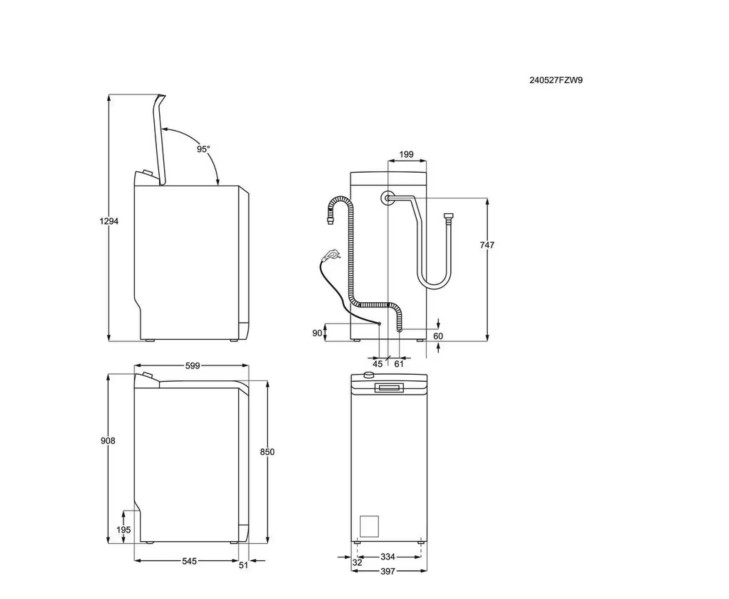 Wasmachine AEG LTR75B73A detail 4