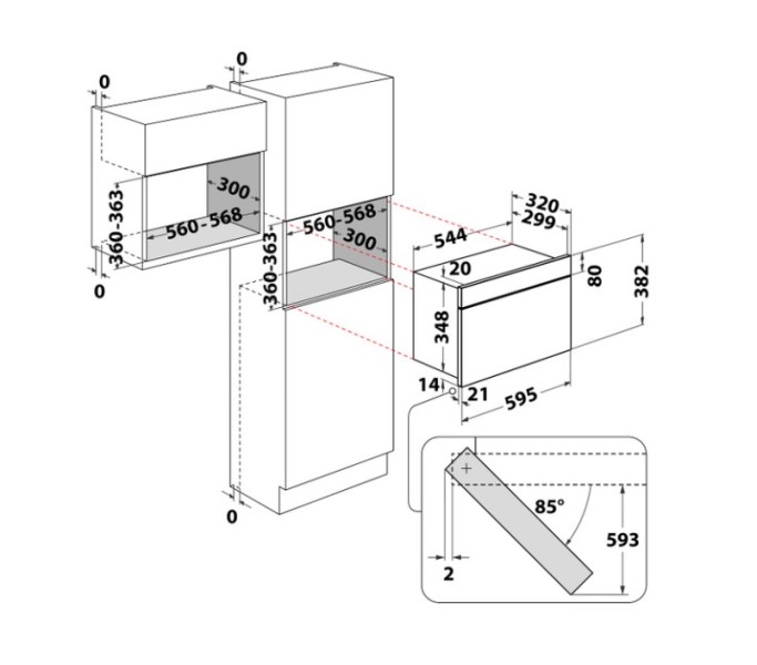 Micro-ondes avec grill Whirlpool WMN14BB/zwart detail 5