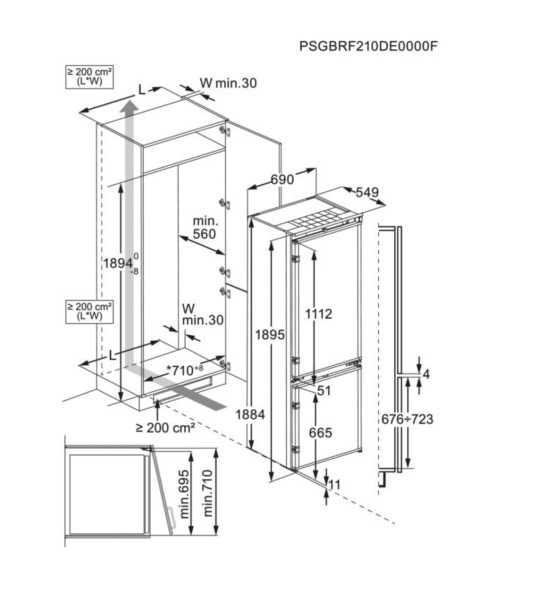 Combiné réfrigérateur/congélateur intégrable AEG NSC7P751CS detail 5