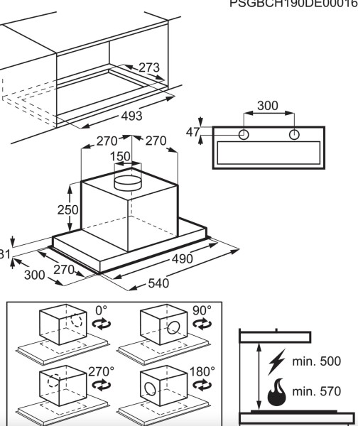 Hotte groupe aspirant AEG DGK5661HM detail 1