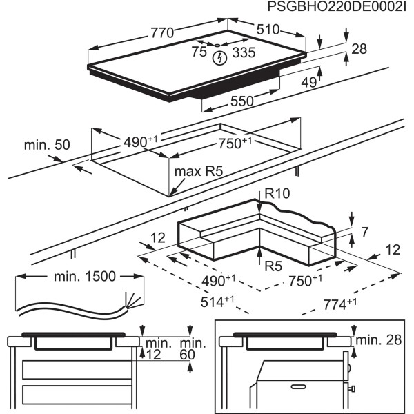 Kookplaat inductie AEG NIK85M00IZ/saphir matt zwart detail 3