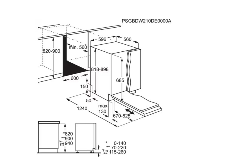 Lave-vaisselle full-intégré 60cm AEG FSE77708P* detail 3