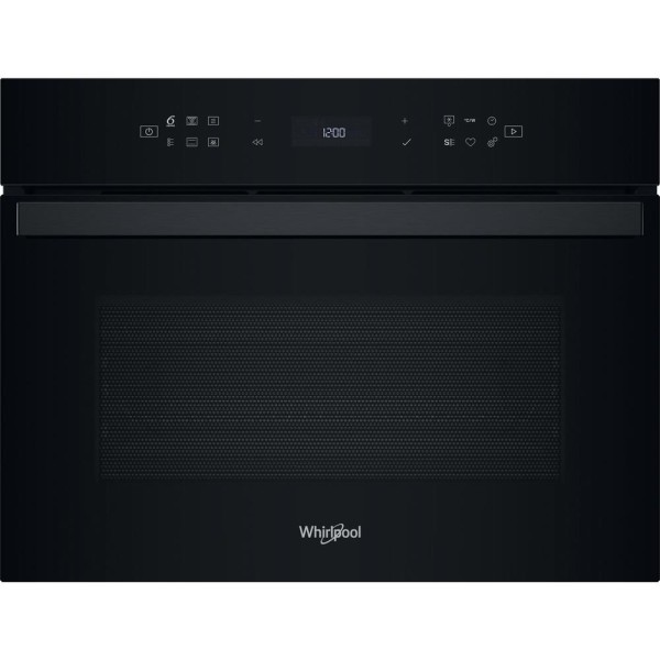 Combi : four + micro-ondes Whirlpool WCW6O7HTB/zwart vooraanzicht