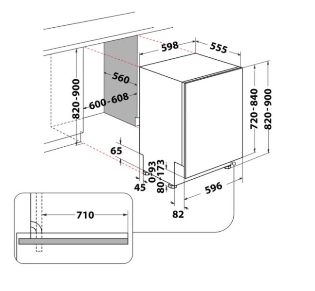 Lave-vaisselle full-intégré 60cm Whirlpool WH8IA15AM3TUS0 detail 5