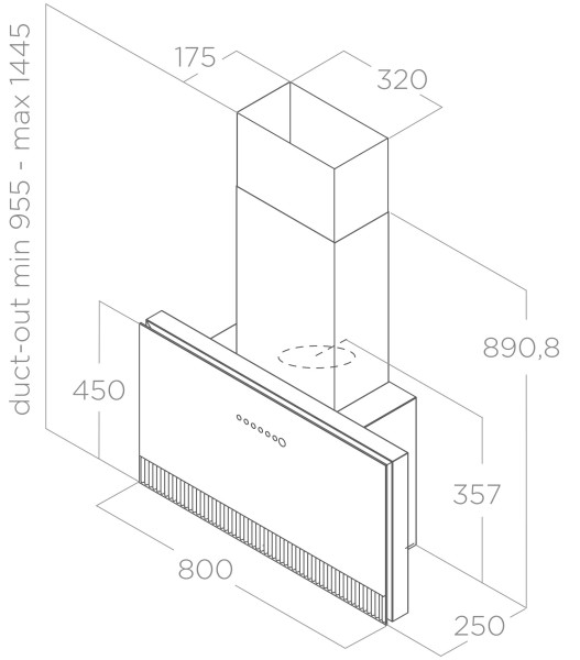 Dampkap wand/schouw Elica PRF0164980A detail 2