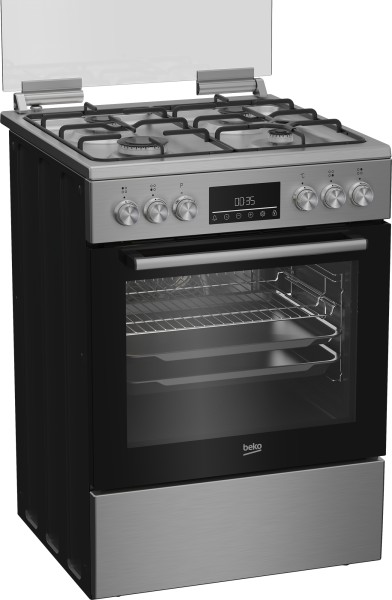 Cuisinière avec taque de cuisson au gaz Beko FBM62330DXS detail 1
