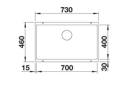 Evier 1 bassin Blanco 521346 detail 1