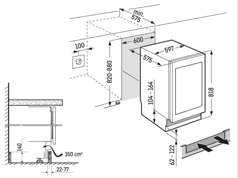Wijnkast inbouw Liebherr UWGBI368220 detail 5