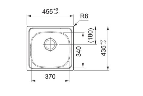 Enkele spoelbak Franke SKX6101 detail 1