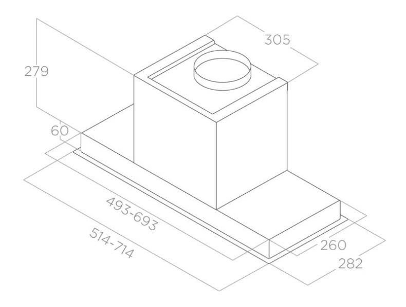 Hotte groupe aspirant Elica PRF0180299A detail 1