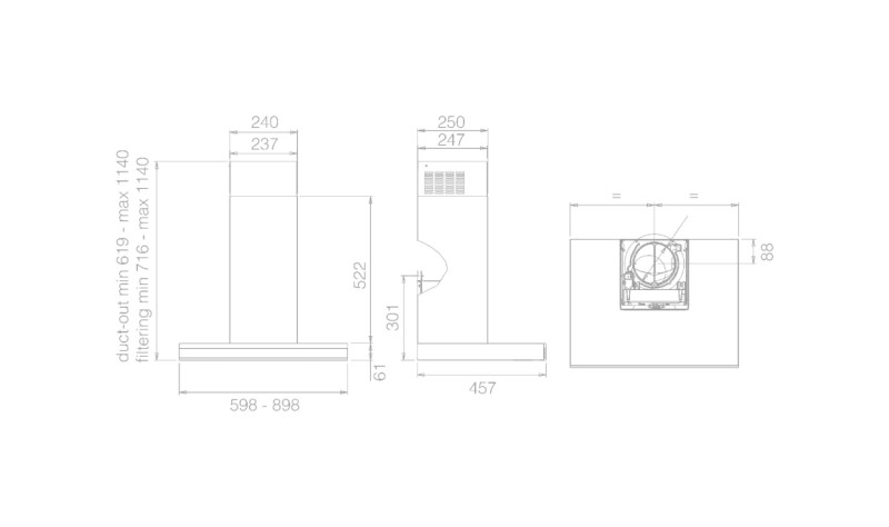 Hotte cheminée Elica PRF0199698 detail 3