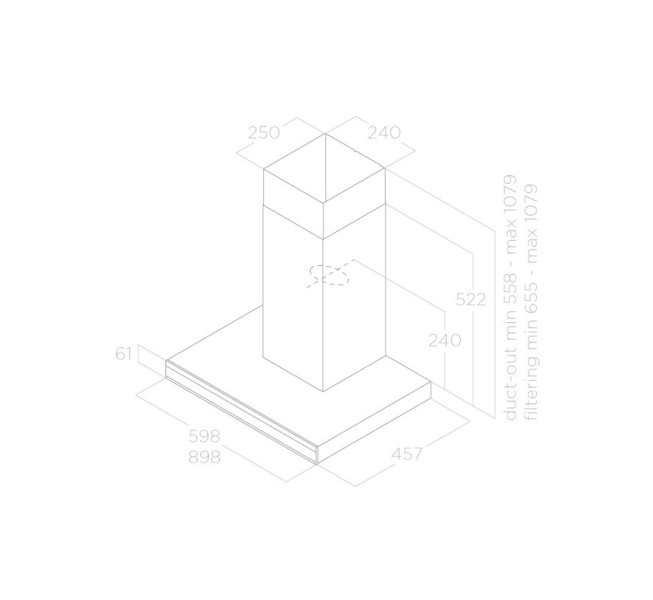 Dampkap wand/schouw Elica PRF0199700 detail 2
