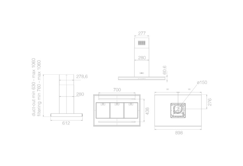 Hotte îlot Elica PRF0199703 detail 4