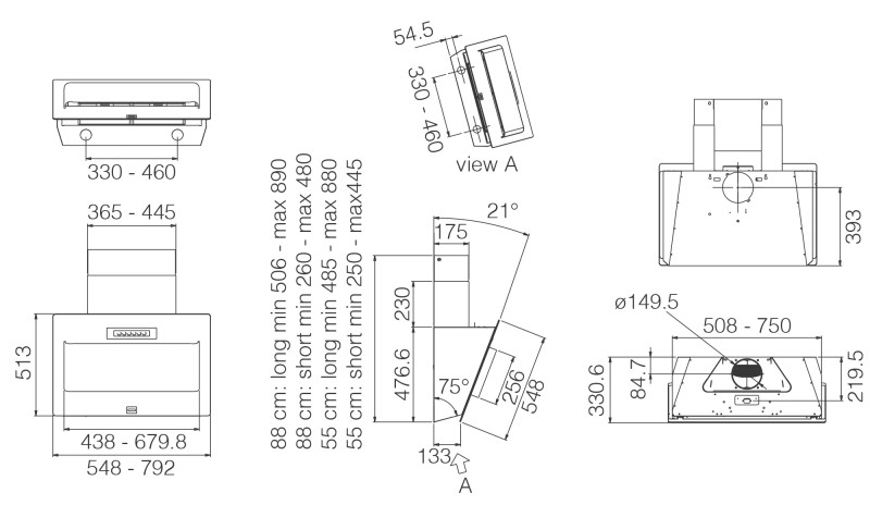 Dampkap wand/schouw Elica PRF0033852C detail 4