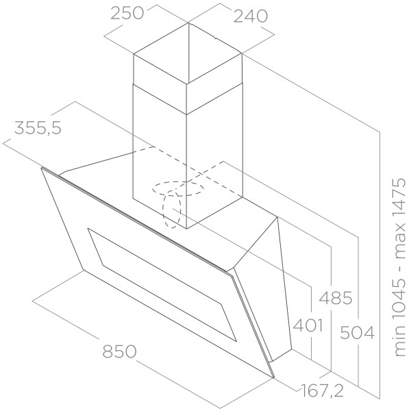 Hotte cheminée Elica PRF0164475A detail 3