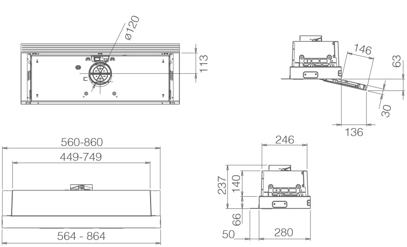 Hotte intégrable Elica PRF0181902 detail 3