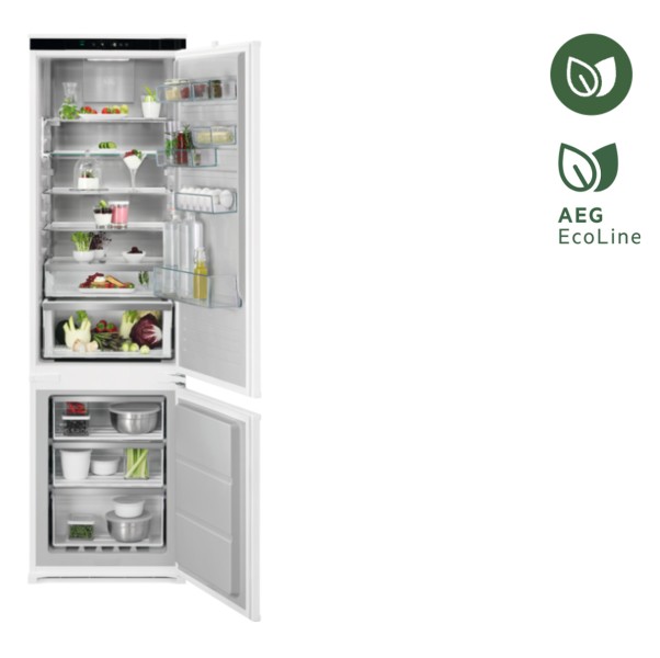 Combiné réfrigérateur/congélateur intégrable AEG NSC8M191DS vooraanzicht