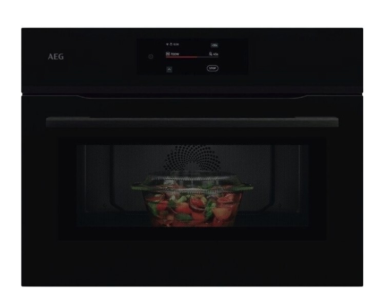 Combi : four + micro-ondes AEG NKO7N721B/zwart vooraanzicht