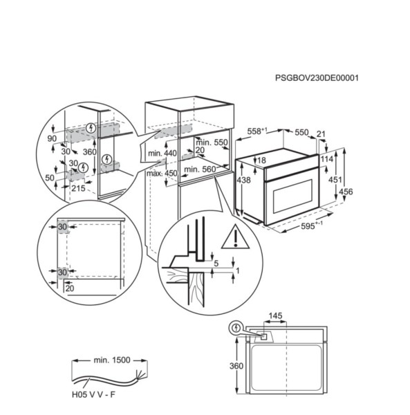 Combi : four + micro-ondes AEG NKO7N721B/zwart detail 3