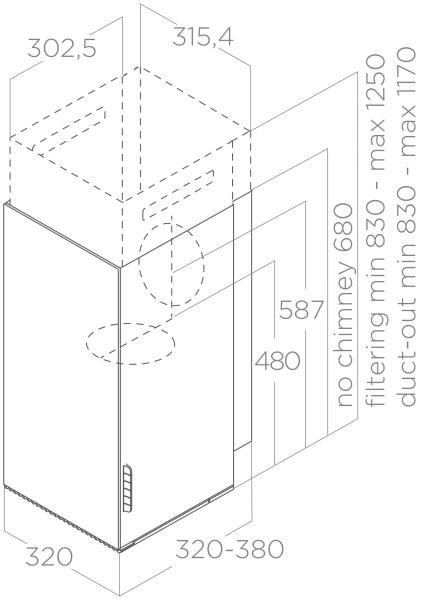 Hotte cheminée Elica PRF0146263 detail 2