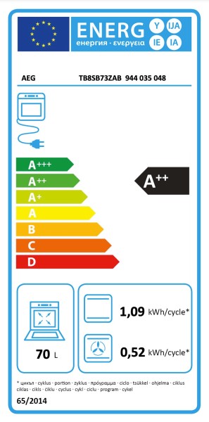 Combi : oven + stoom AEG TB8SB73ZAB/Zwart detail 2