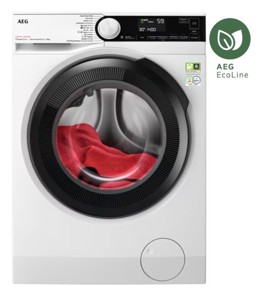 Machine à laver AEG LR85U844/zwarte deur vooraanzicht