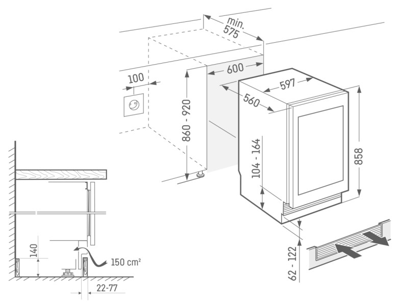 Cave à vin intégrable Liebherr UWPRI376220 detail 4