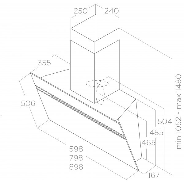 Dampkap wand/schouw Elica PRF0199536 detail 1