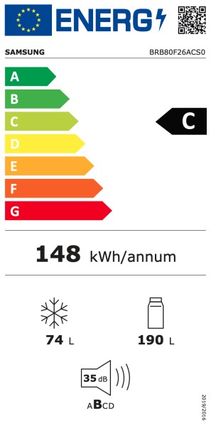 Combiné réfrigérateur/congélateur intégrable Samsung BRB80F26ACS0EF detail 6