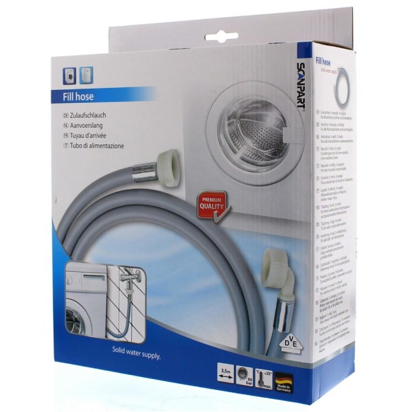 Lave-ligne et sèche-ligne accessoires Universeel/ past op ieder merk Toevoerslang 3,5m / per stuk vooraanzicht