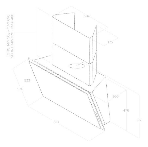 Hotte cheminée Elica PRF0097706B detail 1