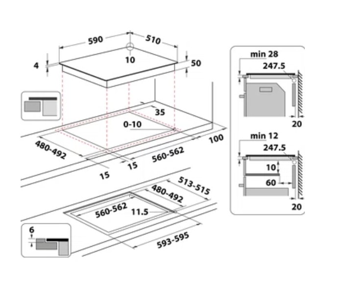 Kookplaat inductie Whirlpool WSQ4860NE detail 5