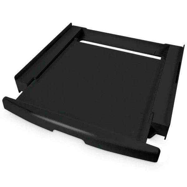 Wassen en drogen toebehoren Universeel/ past op ieder merk tussenkader met lade / ZWART vooraanzicht