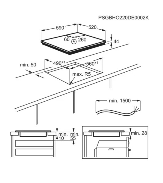 Taque de cuisson induction AEG TO64IM00FB detail 1