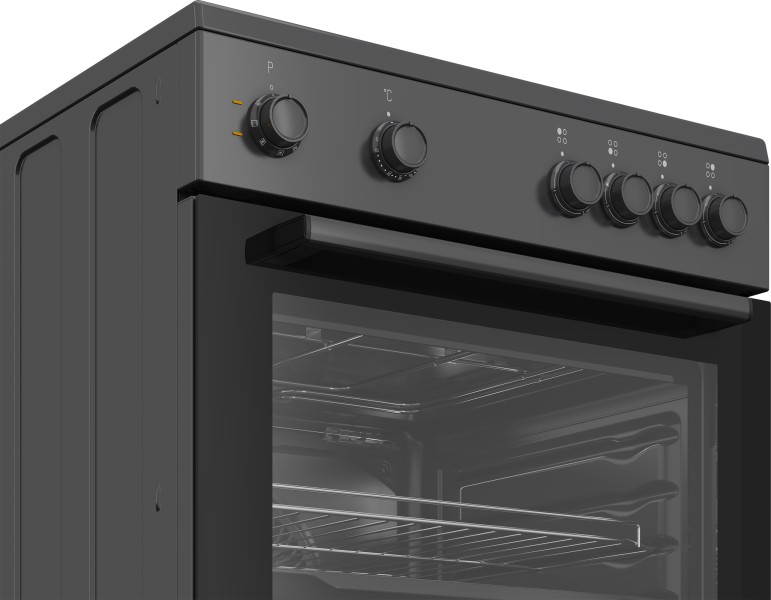 Fornuis vitrokeramische kookplaat Beko FBM6701A detail 1