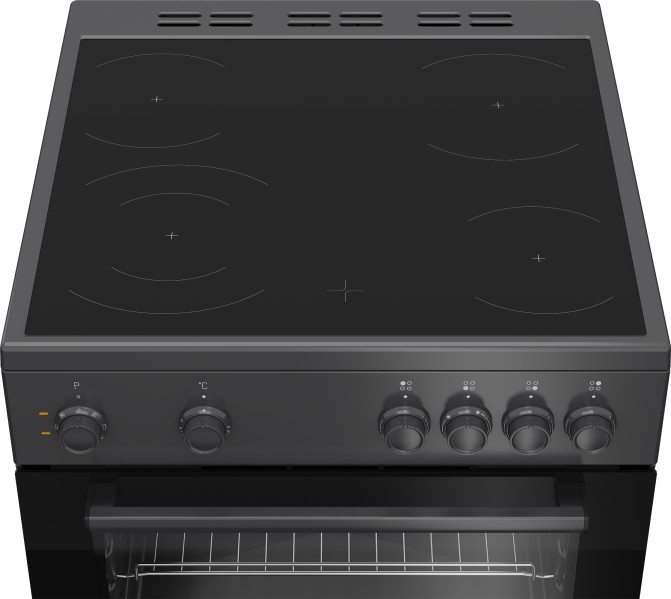 Fornuis vitrokeramische kookplaat Beko FBM6701A detail 2