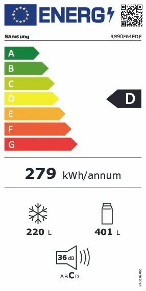 Side/Side + 3 en 4 deurs Samsung RS90F64EDF/zwart/familyhub detail 5