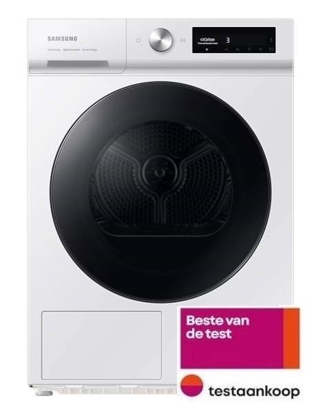 Séchoir Samsung DV90BB7445GWS2/zwarte deur vooraanzicht