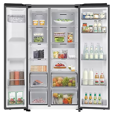 Side/Side + 3 et 4 portes Samsung RS70F66KCF/zwart/energieklasseC detail 2