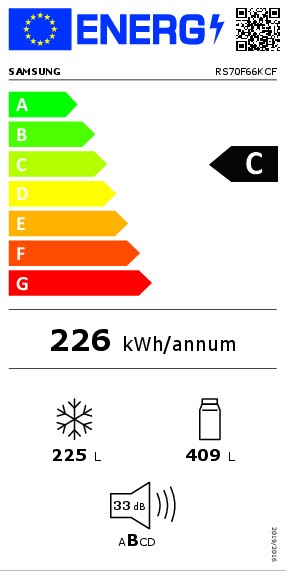 Side/Side + 3 et 4 portes Samsung RS70F66KCF/zwart/energieklasseC detail 4