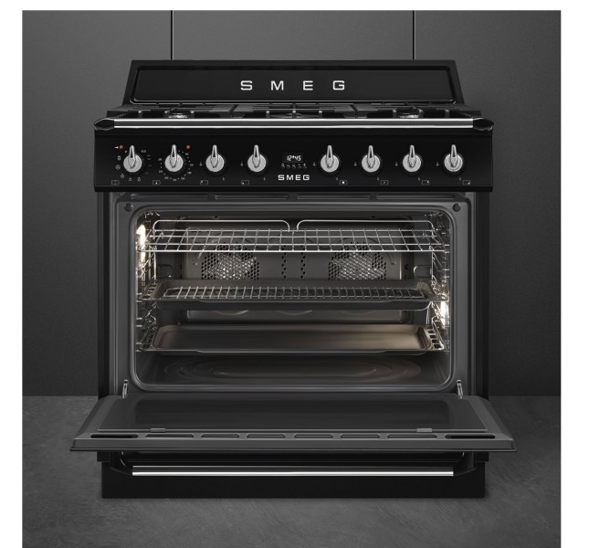 Fornuis gaskookplaat Smeg TR90GPBL detail 1