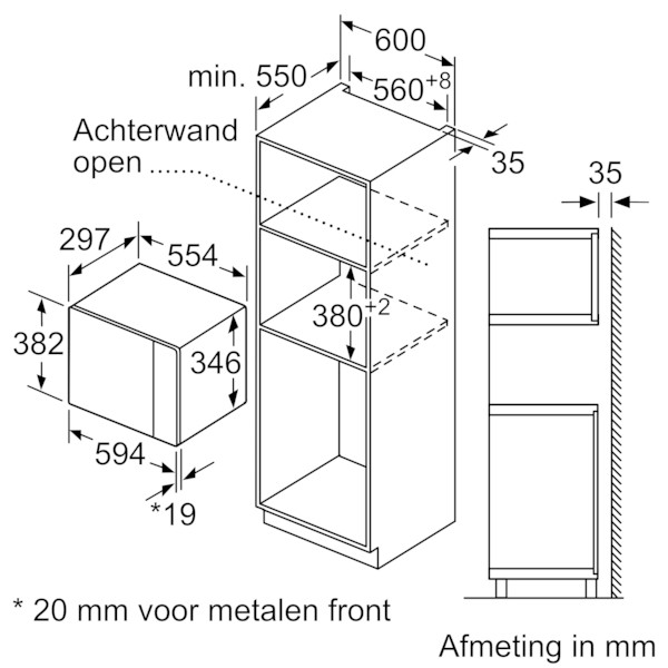 Microgolfoven inbouw met grill Siemens BE523LMB1/zwart detail 5