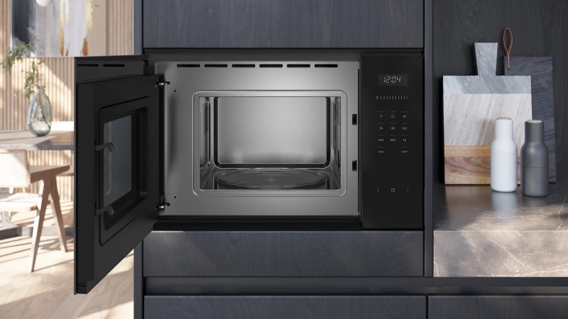 Microgolfoven inbouw zonder grill Siemens BF525LMB1/zwart detail 1